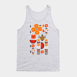 Modern decor with funny bees Tank Top